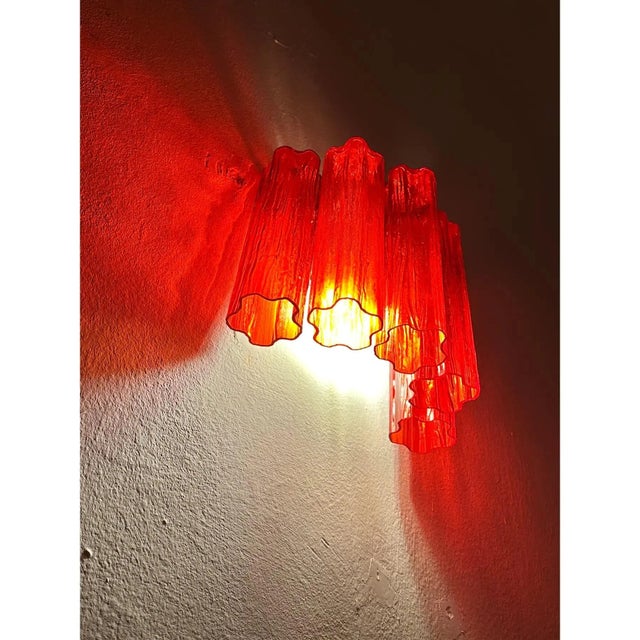 Red Glass Wall Sconces by Simoeng for Simoeng, Set of 2 For Sale - Image 8 of 11