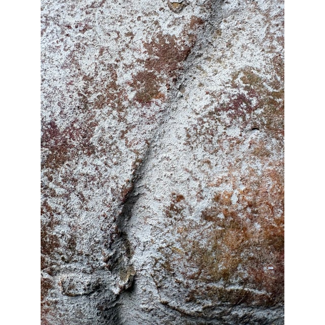 Large Hand-Thrown Terracotta Floor Jar With Artichoke Relief, Scroll Handles and Natural Whitewash Patina For Sale - Image 12 of 15