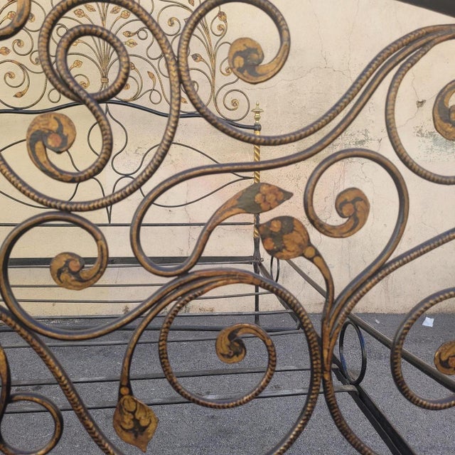 Antique Painted Iron Bed For Sale - Image 3 of 18