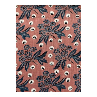 Leah O’Connell Textiles Harriet 12 Color Terra-Cotta Oyster Linen Fabric, 1 5/8 Yards For Sale