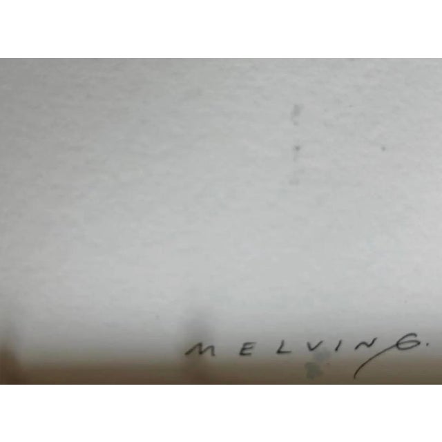 From her sold out 2025 Fiori series: Lovely abstract floral by Morgan Walker (Melvin G.) on heavy, hand torn, cotton paper...