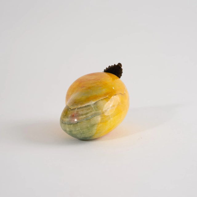 Vintage Yellow Onyx Mango Paperweight For Sale In New York - Image 6 of 10