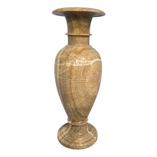 Huge Carved Alabaster Vase, 1930 For Sale