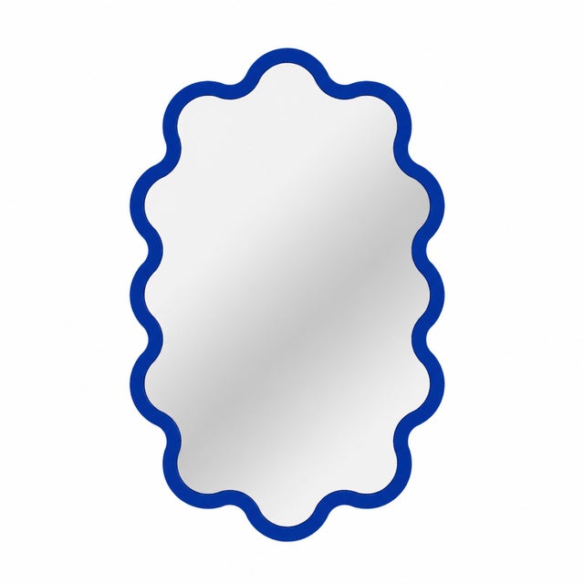 Red Oval Wall Mirror for Modern Living Room – Hvyli Oval 60 For Sale - Image 12 of 16