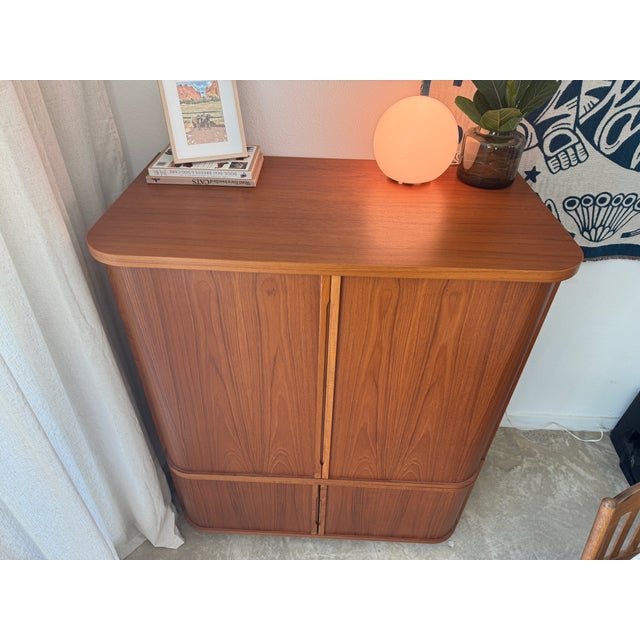 1960s 1960s Laurits M Larsen Tambour Cabinet For Sale - Image 5 of 14