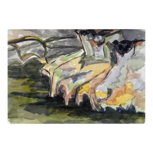 Big Sur Cliffs Abstract Expressionist Landscape by Doris Warner