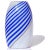 Beautiful vintage Murano hand blown white and sapphire blue ribbons Italian art glass small flower bud vase. Documented to...
