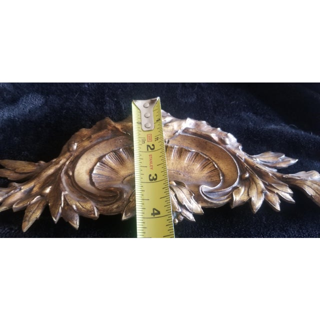 Gorgeous Antique Detailed French Bronze Shell Pediment for furniture/Wall/ Decor