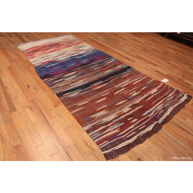 Vibrant Gallery Size Colorful Vintage Moroccan Kilim Rug, Country of origin: Morocco, Circa date: Vintage