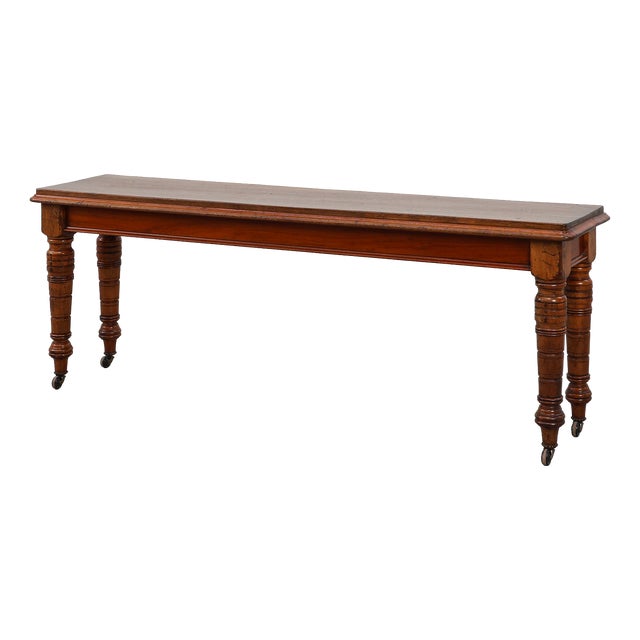 Large William IV Walnut Console Table, United Kingdom, 1840s For Sale