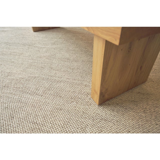 2020s Exquisite Rugs Tweed Flatweave Handmade PET Yarn Beige Rug-5'6"X7'6" For Sale - Image 5 of 7