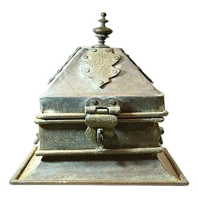 Early 19th Century Indian Bronze Work Box For Sale