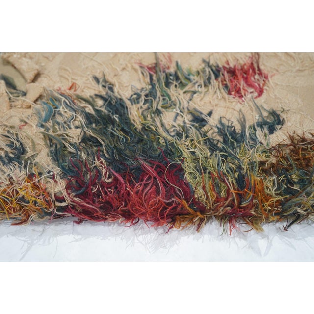 Textile Antique French Tapestry Seat Cover. Circa 1890 One of Pair 2'4'' X 2'8'' For Sale - Image 7 of 9