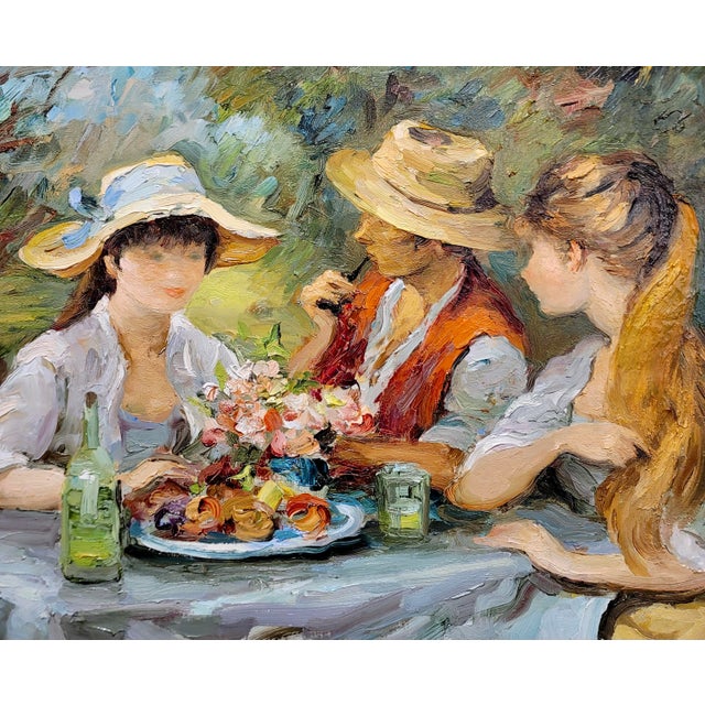 Marcel Dyf -Claudine Having Lunch in the Countryside-Oil Painting For Sale - Image 4 of 9
