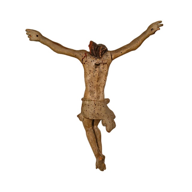 Italian Artist, Corpus Christi Sculpture, 1800s, Polychrome Wood For Sale - Image 3 of 16