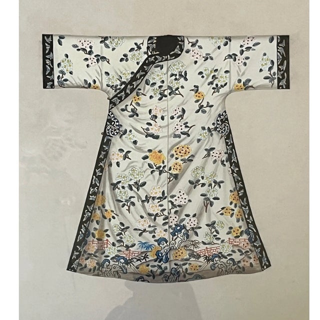 Elevate your home decor with this striking pair of vintage Chinese court robe illustrations. These elegant pieces feature...