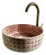 Moroccan Modern Hearts Pink Ceramic Vessel Sink With Brass Drain For Sale