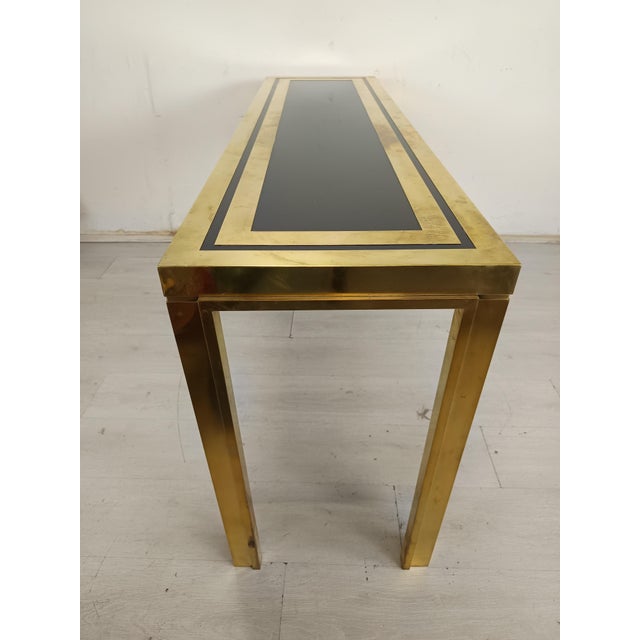 Gold-Plated Brass Console Table by Liwans, 1970s For Sale - Image 6 of 18