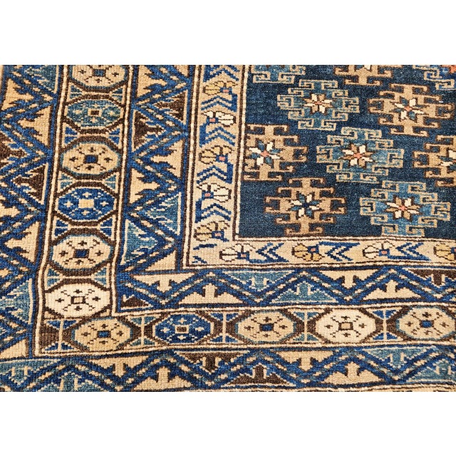 Antique Caucasian Shirvan Rug, Handwoven Wool, Geometric Pattern, 1800s, 4' x 7' For Sale - Image 16 of 17