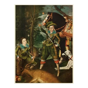 1956 After Unknown Painter "Henry Frederick, Prince of Wales, and Sir John Harington", Vintage Print