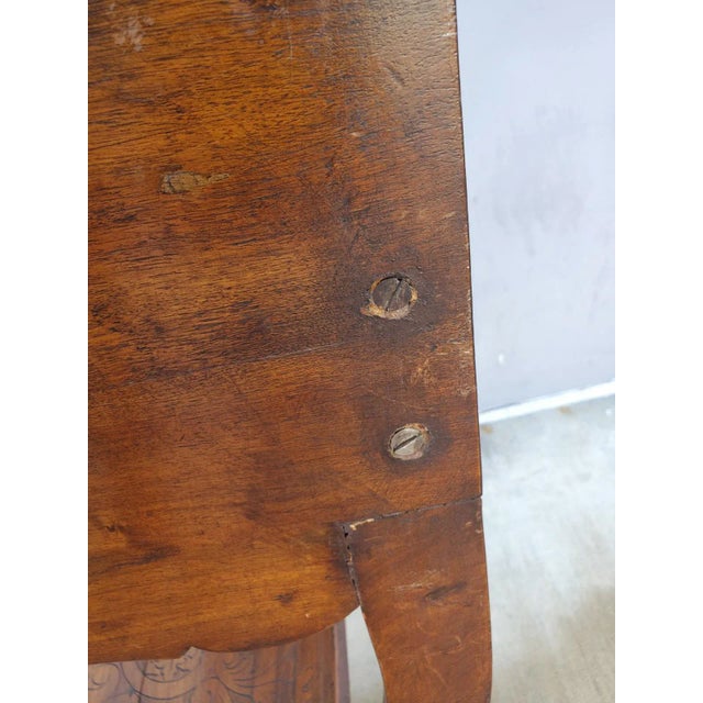 Wood 19th Century Italian Savonarola Desk Chair With Lions Heads and Hairy Paw Feet For Sale - Image 7 of 10