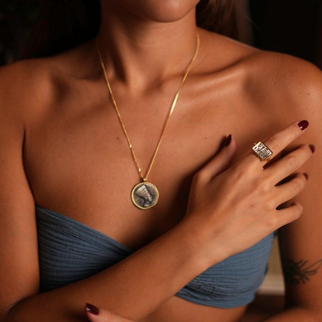 Silver Eternal Flight Egyptian Protection Ring, Size 5.5 For Sale - Image 8 of 9