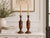 Late 19th Century English Oak Candlesticks With Ornate Cups, Pair For Sale - Image 5 of 5