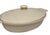 1980s Blue Harbor Collection Cream Embossed Floral 2.5-Quart Oval Covered Casserole Dish For Sale - Image 5 of 11