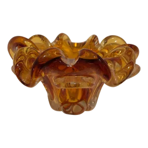 Vintage Murano Organic Form Glass Bowl