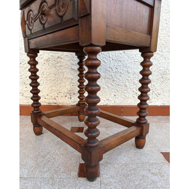 Spanish Carved Wood Side Table, Mid 20th-Century For Sale - Image 12 of 12