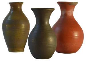 Mid-Century Dutch Studio Ceramic Vases, 1960s, Set of 3