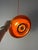 Metal Danish Gold Orange Slatted Lamp For Sale - Image 7 of 11