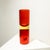 Italian vase designed in the 1970´s. The vase is hand-crafted in Murano glass with a cylindrical shape, in red and yellow.
