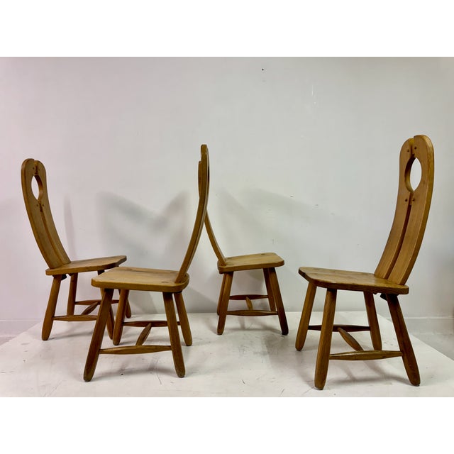 Oak Dining Chairs by De Puydt, 1960s, Set of 4 For Sale - Image 14 of 18
