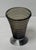 Art Deco Vases of Ribbed Smoked Glass and Chrome - From France (Two Available) For Sale - Image 9 of 15