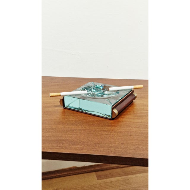 Mid-Century Modern Vintage Crystal Ashtray by Mazareno Gabrielli, 1970s For Sale - Image 3 of 13