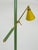 Stilnovo 1960s Round Beige Marble Base Green Enameled Stem Adjustable Arm Floor Lamp For Sale - Image 4 of 7