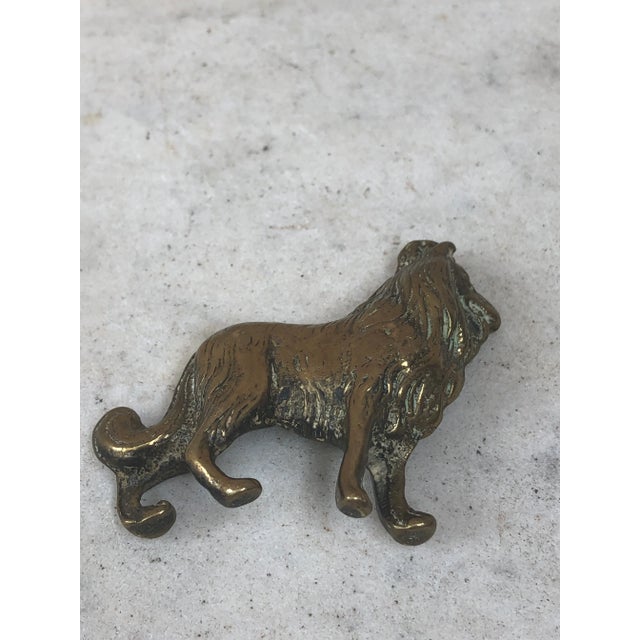 English C.1950 Petite English Brass Dog Collie For Sale - Image 3 of 5