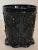 19th Century French Saint St. Louis Opaque Black Glass Crystal Vase For Sale - Image 9 of 13