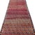 Rare Antique Kazak Runner 4x10 | Faded Red & Pink With Blue Tribal Motifs For Sale - Image 4 of 5