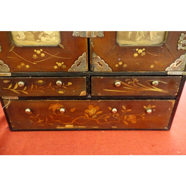 Wood Japanese Meiji Cabinet, 19th Century For Sale - Image 7 of 10