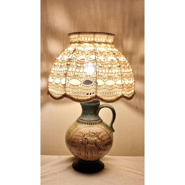 Vintage Table Lamp with Ceramic Base by Bewatt, 1970s For Sale - Image 9 of 9