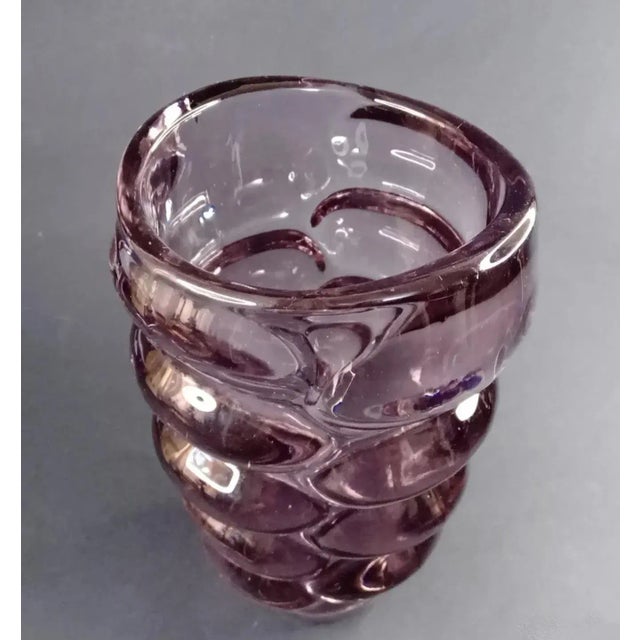 Purple Bubble Vase in Amethyst Glass by Vladislav Urban for Sklo Union, Czechoslovakia, 1960s For Sale - Image 8 of 9