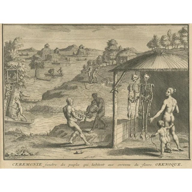 Gold Funeral Ceremonies of the Orinoco and Brazilian Indigenous Peoples, 1734, Paper For Sale - Image 8 of 10