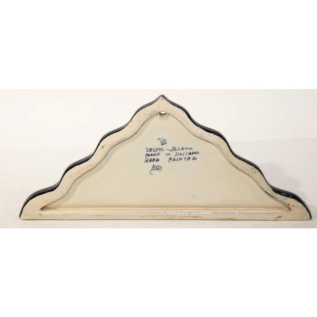 Ceramic Vintage Blue and White Delft Porcelain Spoon Rack For Sale - Image 7 of 13