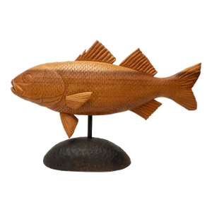 1990s Kentucky Folk Art Fish Carving
