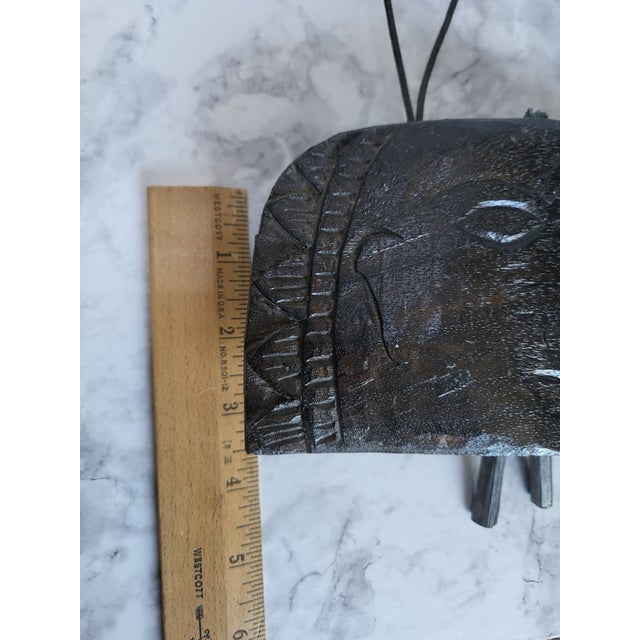 Wood 1990s Artisan Carved Cherry Wood Wind Chime For Sale - Image 7 of 9