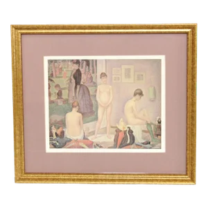 Georges Seurat 'Models' Custom Framed Fine Art Print