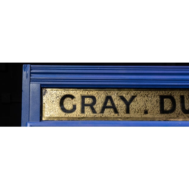 Blue Antique Gray, Dunn & Co. Bakery Display Case in Blue For Sale - Image 8 of 14