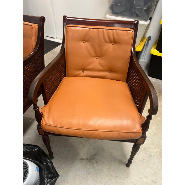 1950s Pair of Caned Lounge Chairs For Sale In Miami - Image 6 of 6